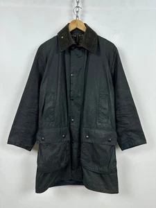 Herren Vintage Barbour Border Wachs Mantel Jacke Made in England Gr. C36/91 cm - Bild 1 von 23
