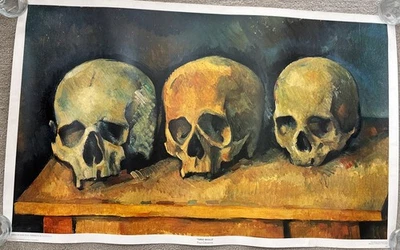Paul Cézanne Three Skulls : Macabre : Archival Quality Giclée Art Print 1898 - Image 1 of 4