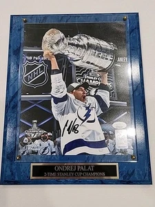 Ondrej Palat autographed signed 8x10 Photo Plaque Tampa Bay Lightning JSA - Picture 1 of 3