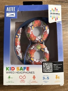 New Altec Lansing Kid's Wired Over-Ear Headphones Blue Sports Kid Safe Ages 3-5 - Picture 1 of 4