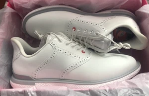 NUOVO! G/FORE GALLIVAN2R SCARPA DA GOLF ALA LUNGA UOMO 8 EU 41 NEVE/GRIGIO CHIARO *NUOVA CON SCATOLA* - Foto 1 di 6