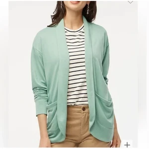 J crew Knit Wrap Cardigan Sweater Eucalyptus Steam 2X Green NWT CB470 J.Crew - Picture 1 of 4