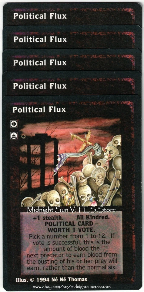 Political Flux x4 + 1 Jyhad V:TES VTES Vampire CCG - Image 1 of 1