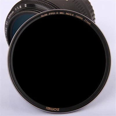 ZOMEi® 77mm Slim Pro II MC ND1000 10 stop Knurled Ring Neutral Density filter - Image 1 of 4