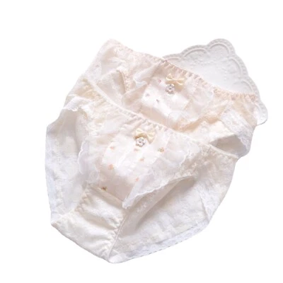 2pcs Womens Underwear Lace Knicker Hotwife Panties Cotton Crotches Sexy Hipster - image 1 of 4