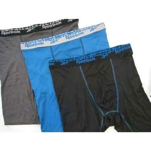 Reebok 3 Pack Performance Long Leg Boxer Brief Men's X-Large Black, Blue, Grey - Picture 1 of 1