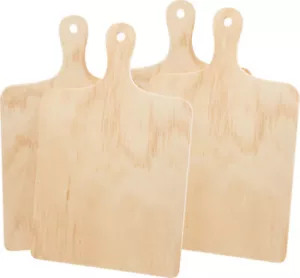 VBS 4er-Pack Deko-Holzbrett 28x17,5cm Stärke 7,7mm Schneidebrett Servierplatte - Bild 1 von 5