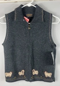 NWT Vintage John Rich And Bros Woolrich Women Lambswool Vest Small - Picture 1 of 8