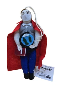 SUPER TEACHER ORNAMENT Hand Made Wool Felt by Silk Road Bazaar, BRAND NEW - Picture 1 of 8
