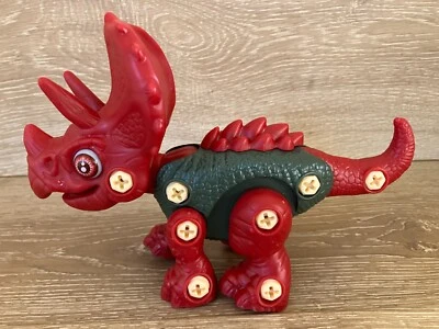 Tallo Dinosaurio Desmontar Dinosaurio Juguete Aprendizaje Educativo Rojo Triceratops  Foto 1 de 4