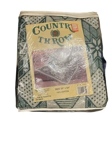 Edredón Country Throw Star 100 % algodón vintage NUEVO - Imagen 1 de 1