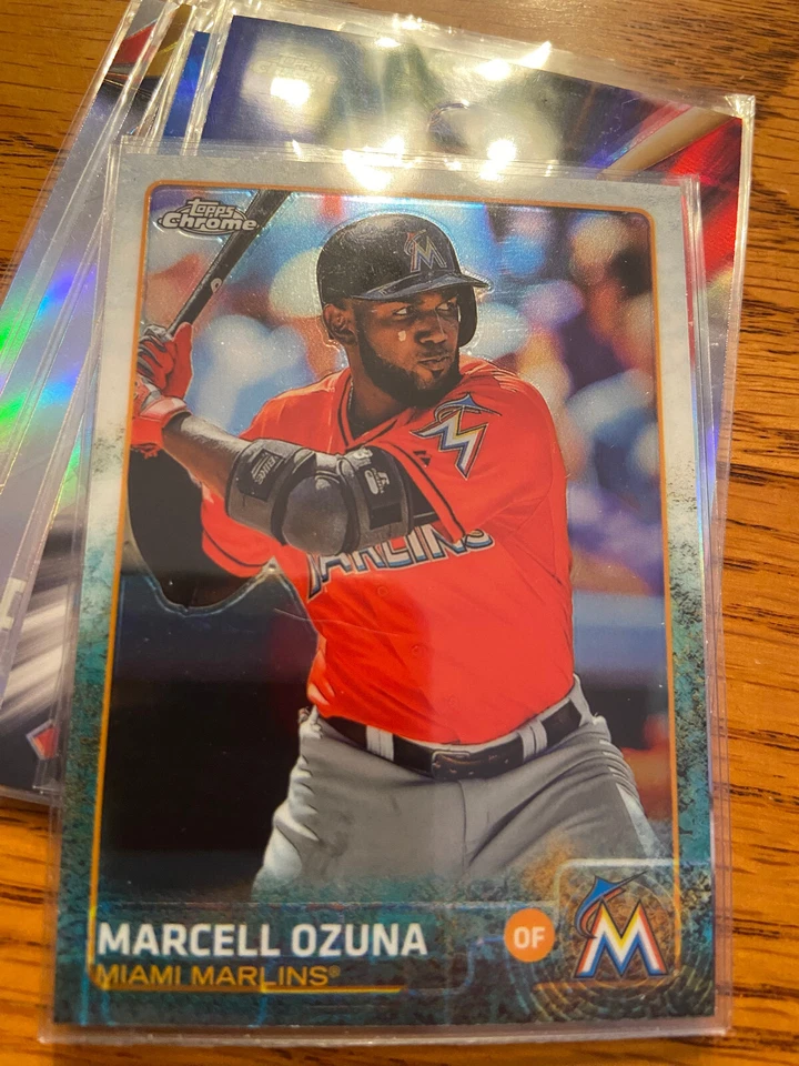 2015 Topps Chrome #182 Marcell Ozuna Miami Marlins - Image 1 of 1