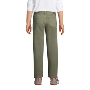 Lands' End Boys Iron Knee Stretch Cotton 5-Pocket Pants - Youth Boys - Picture 1 of 8