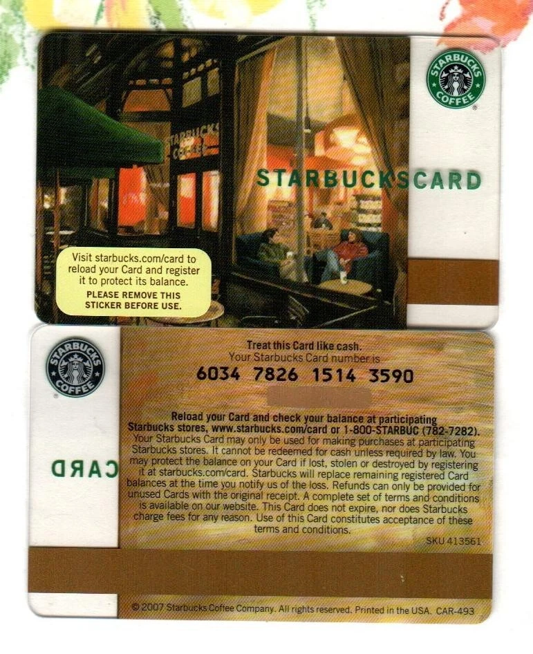 STARBUCKS Storefront Cafe at Night 2007 Gift Card ( $0 ) - Image 1 of 1