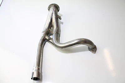 Hyosung GV650 Aquila 650 Exhaust Header Mid Pipe United Motors V2C 650S - Image 1 of 4