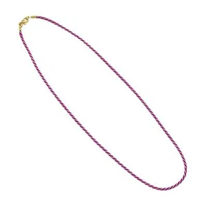 Fuchsia Purple String necklace, FH241 - Picture 1 of 3