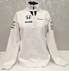Woman Mclaren Honda Formula 1 F1 Sweatshirt Zip Pullover White XL - Looks like M - Picture 1 of 13