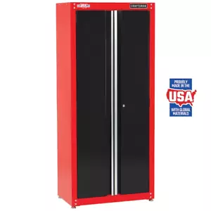 Gabinete de garaje independiente de acero CRAFTSMAN en rojo (32 pulgadas de ancho x 74 pulgadas de alto x 18 pulgadas de profundidad) - Imagen 1 de 9