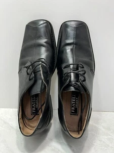 Fratelli Select Herren Halbschuh Kleid Schuhe schwarz Leder Slipper quadratische Zehenpartie 8M - Bild 1 von 10