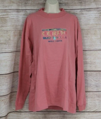 Camisa de manga larga vintage Alore para mujer talla XL de gran tamaño cuello falso malva PK CO Foto 1 de 4