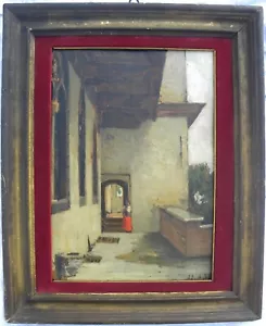 Lorenzo DELLEANI (Pollone 1840–Torino 1908) Pace chiostrale cm 45x31 anno 1868 - Bild 1 von 22