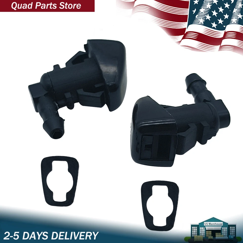 2X Windshield Wiper Water Spray Washer Nozzle Jet For Jeep Commander 2006-2010 - Image 1 of 4