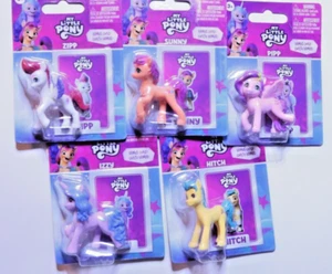 My Little Pony Miniatur Lot 5 Zipp, Sunny, Pfeife, Izzy & Hitch mit Bonuskarte NEU - Bild 1 von 6