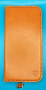 iPhone 14 Pro Max Genuine Leather RFID Blocking Wallet Case, Magnetic Kickstand - Zdjęcie 1 z 12