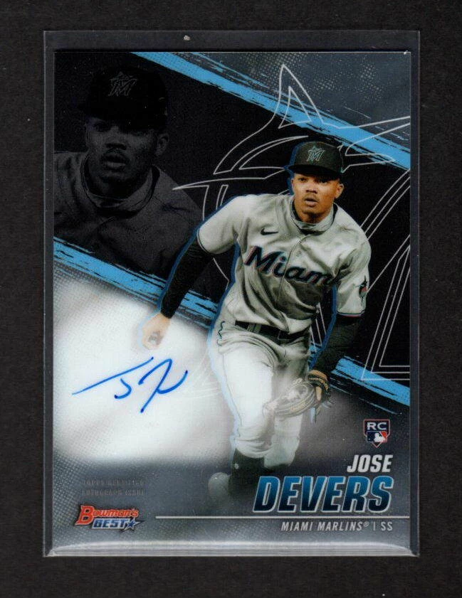 JOSE DEVERS 2021 BOWMAN'S BEST AUTOGRAPH MIAMI MARLINS - Image 1 of 1