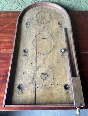 Ancien flipper en bois bar / café - Photo 1/3