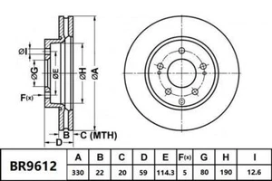 Bendix Ultimate Rear Brake Rotor for Ford Falcon EF 5.0L MNG.Z Petrol 1994-1996 - Picture 1 of 2