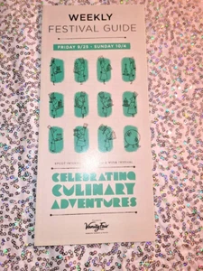 Vintage Walt Disney World EPCOT FOOD & WINE FESTIVAL GUIDE Weekly Festival Guide - Picture 1 of 4
