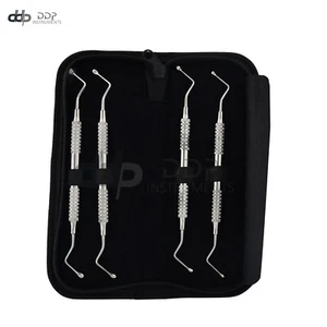 Kit Of 4 Dental Lucas Bone Curettes Hollow Handle Periodontal Surgery DN-2290 - Picture 1 of 3