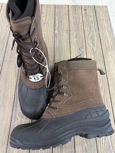 Braune Herren-Winterstiefel Größe 13 mit 3M Thinsulate & wasserdichter Gummisohle - Bild 1 von 9