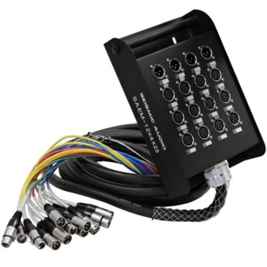 Seismic Audio 12 CHANNEL 25' XLR SNAKE CABLE 12x4x25 Pro Audio Recording Stage - Picture 1 of 6