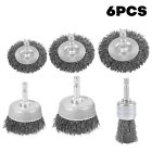 6 Pack Carbon Steel Wire Wheel Brush Rocaris Cup Wheel Pen cleaning Surfaces