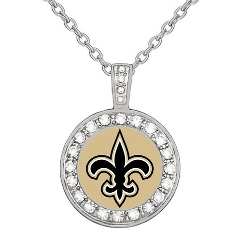 New Orleans Saints Elegant Womens 925 Sterling Silver Necklace Football D18 Cover