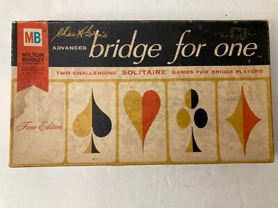 Vintage 1967 Milton Bradley Advanced Bridge For One Solitaire Game Fine Edition - Image 1 of 4