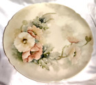 Assiette porcelaine coquelicots peints à la main florale Marilyn Langbehn 11,75" Bavière