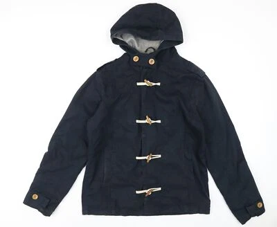 Brave Soul Mens Blue Pea Coat Size L Zip - Image 1 of 4