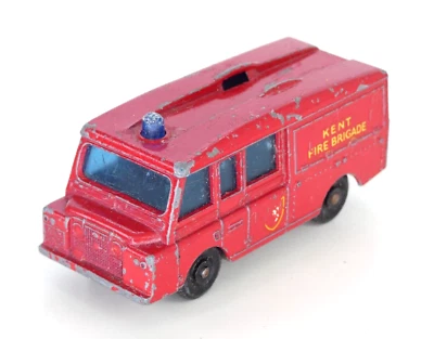 Kent Fire Brigade Matchbox Land Rover Fire Truck No57 Lesney Toy Vintage Diecast - Image 1 of 4