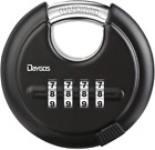 DAYGOS Combination Disc Padlocks for Outdoor - Heavy Duty 4 Digit Code Lock, Com
