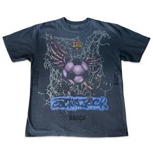 Travis Scott x FCB x Nike Barcelona Washed Spray Logo Airbrush Tee Gr. XL - Bild 1 von 4
