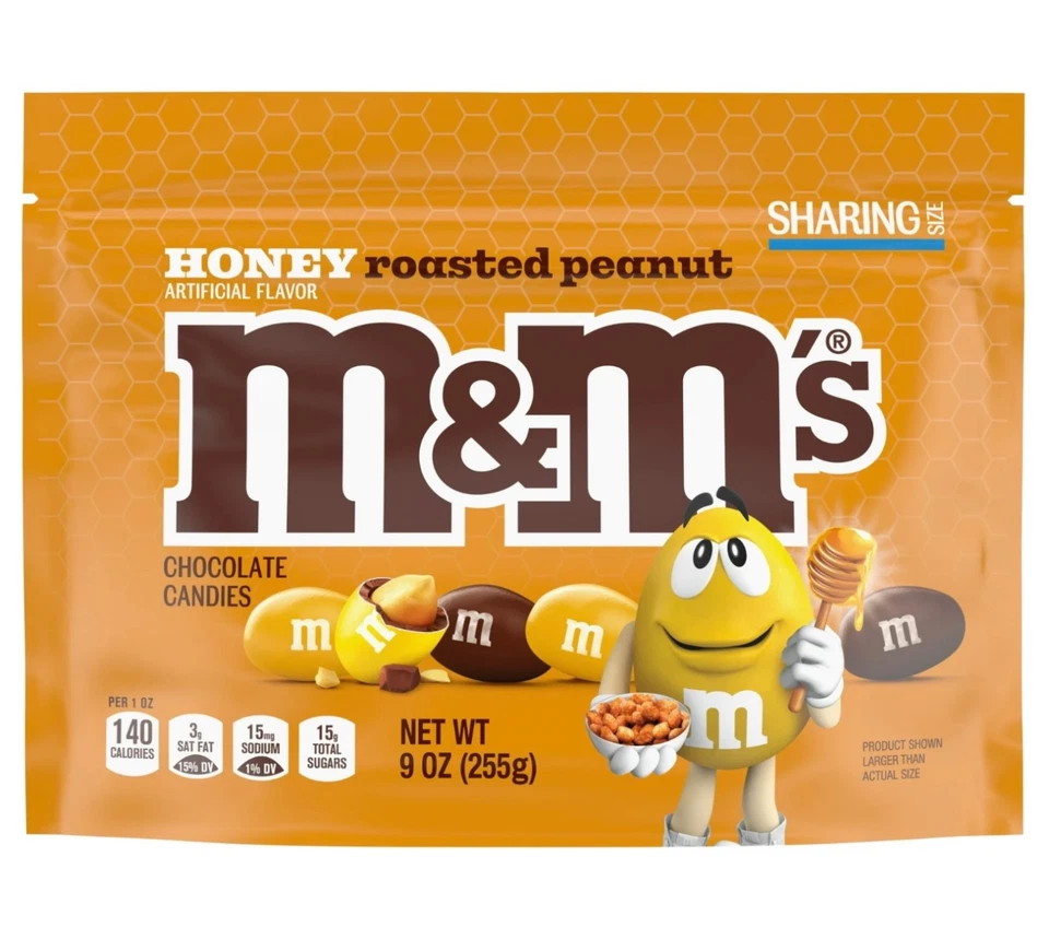 M&M's Miele Arachidi Tostate Sharing Taglia 255g Rara Importazione USA