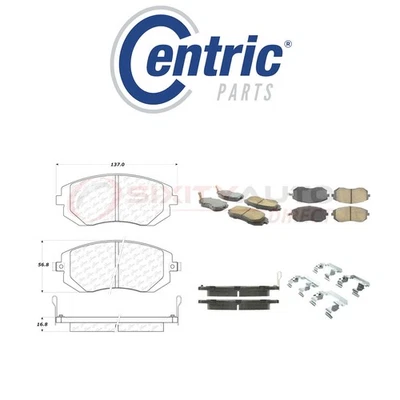 Centric Ceramic Disc Brake Pads w Shims for 2002-2012 Subaru Legacy 2.5L dn — 第 1/4 张图片