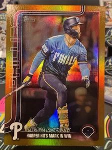 2025 Topps Update Bryce Harper /50 Gold Foil Ribbie Royalty #US184 - Picture 1 of 2