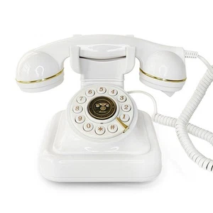 Kabelgebundenes Telefon im Retro-Stil mit Wählscheibe, zum Einstecken, Fest7184 - Zdjęcie 1 z 13