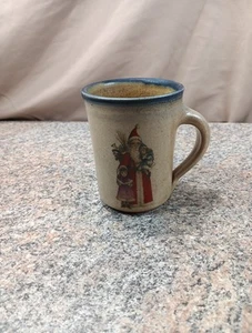 Taza vintage de Papá Noel de Navidad Monroe Salt Works 3,5" - Imagen 1 de 8