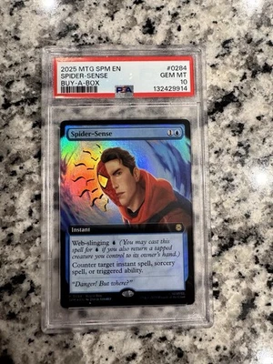 MAGIC THE GATHERING MARVEL'S SPIDER-MAN  Spider Sense Build A Box Foil PSA 10 - Image 1 of 3