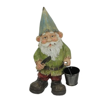 Scratch & Dent Garden Gnome Holding Bucket Home Garden Sculpture Decor - Imagem 1 de 4